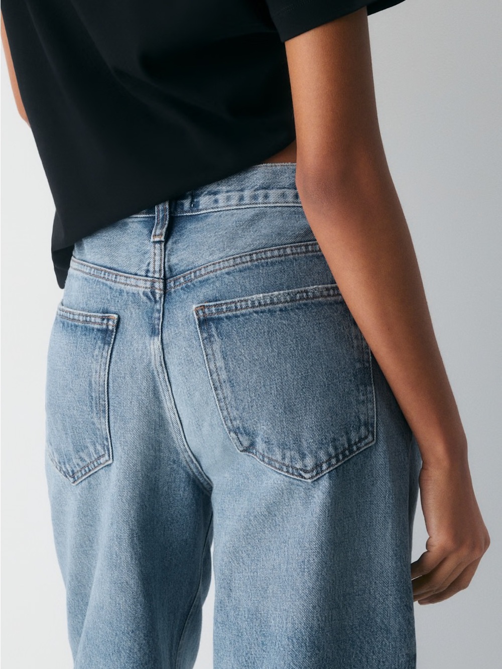 Agolde Light Blue Wide Leg Flare Jeans - Picture 6 of 7